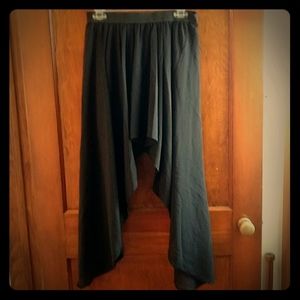 Asymmetrical black skirt